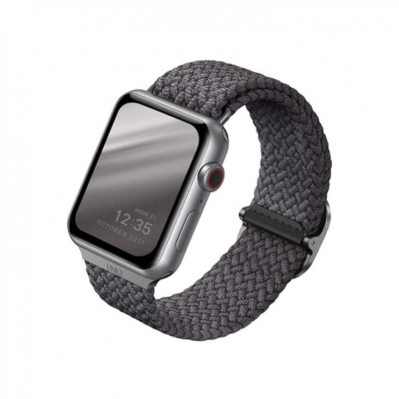 Uniq для Apple Watch 45/44/42 mm ремешок ASPEN Strap Braided Grey