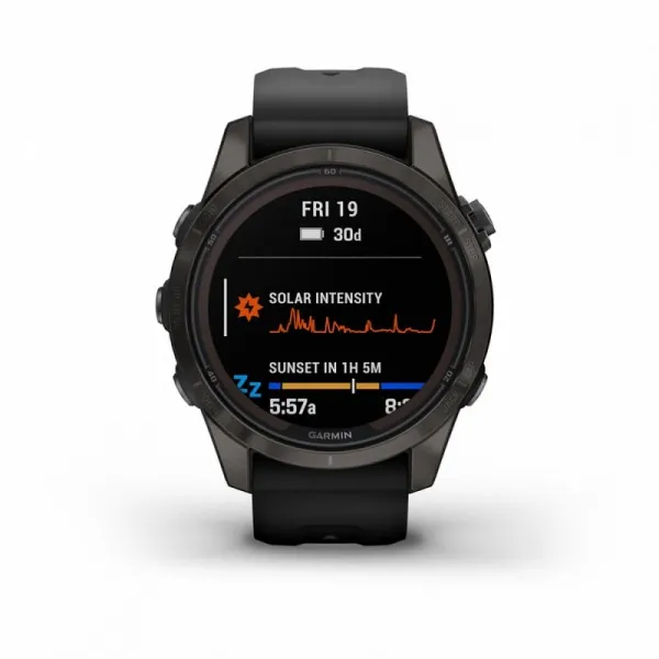Часы Garmin FENIX 7S Pro Sapphire Solar Carbon Gray