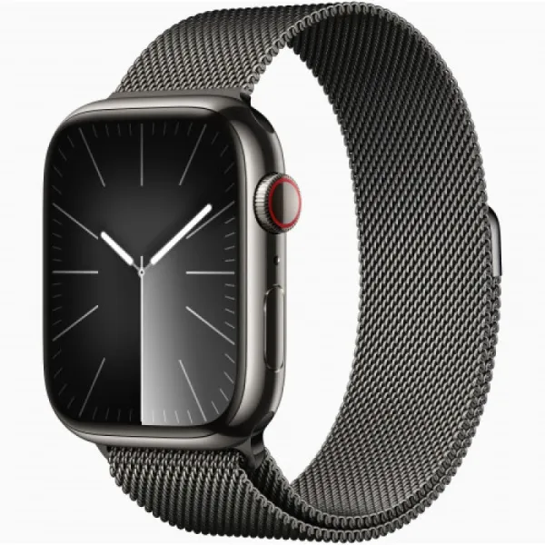 Apple Watch Series 9 45mm Graphite Stainless Steel Case Millanes Graphite Band